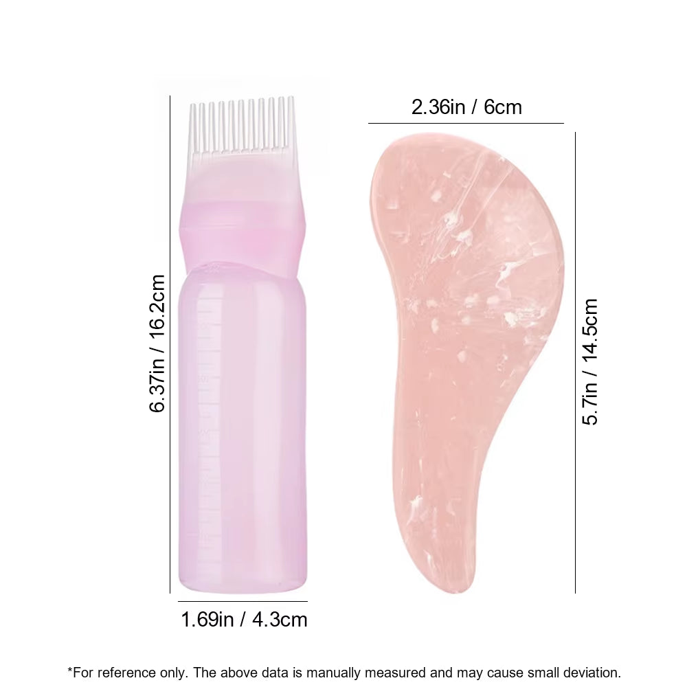 Hair Dye Applicator Brush Bottles anti Static Massage Hair Brush Massage Combs Silicone Head Wash Brush Salon Hair Styling Tools